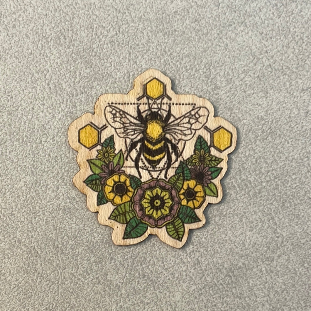 Mini Geometric Bee Sticker