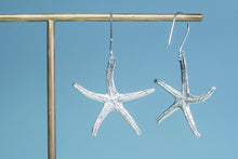 Load image into Gallery viewer, Starfish Earrings, Sterling Silver , nautical jewelry
